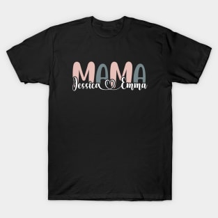 Jessica Emma Mother's girl Mom Mimi Gigi Aunt family T-Shirt